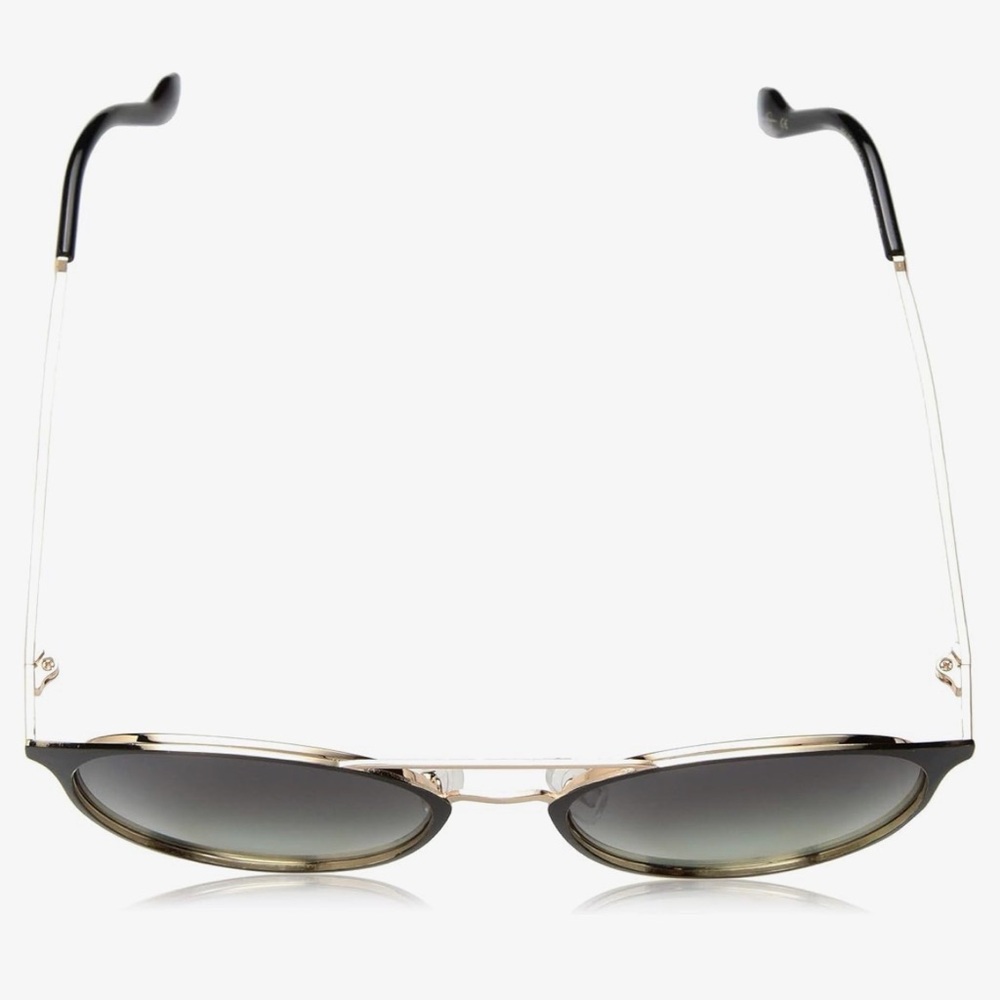 Jessica Simpson Women's J5564 Retro Metal Round Sunglasses Black/Gold Lenses - Picture 5 of 15
